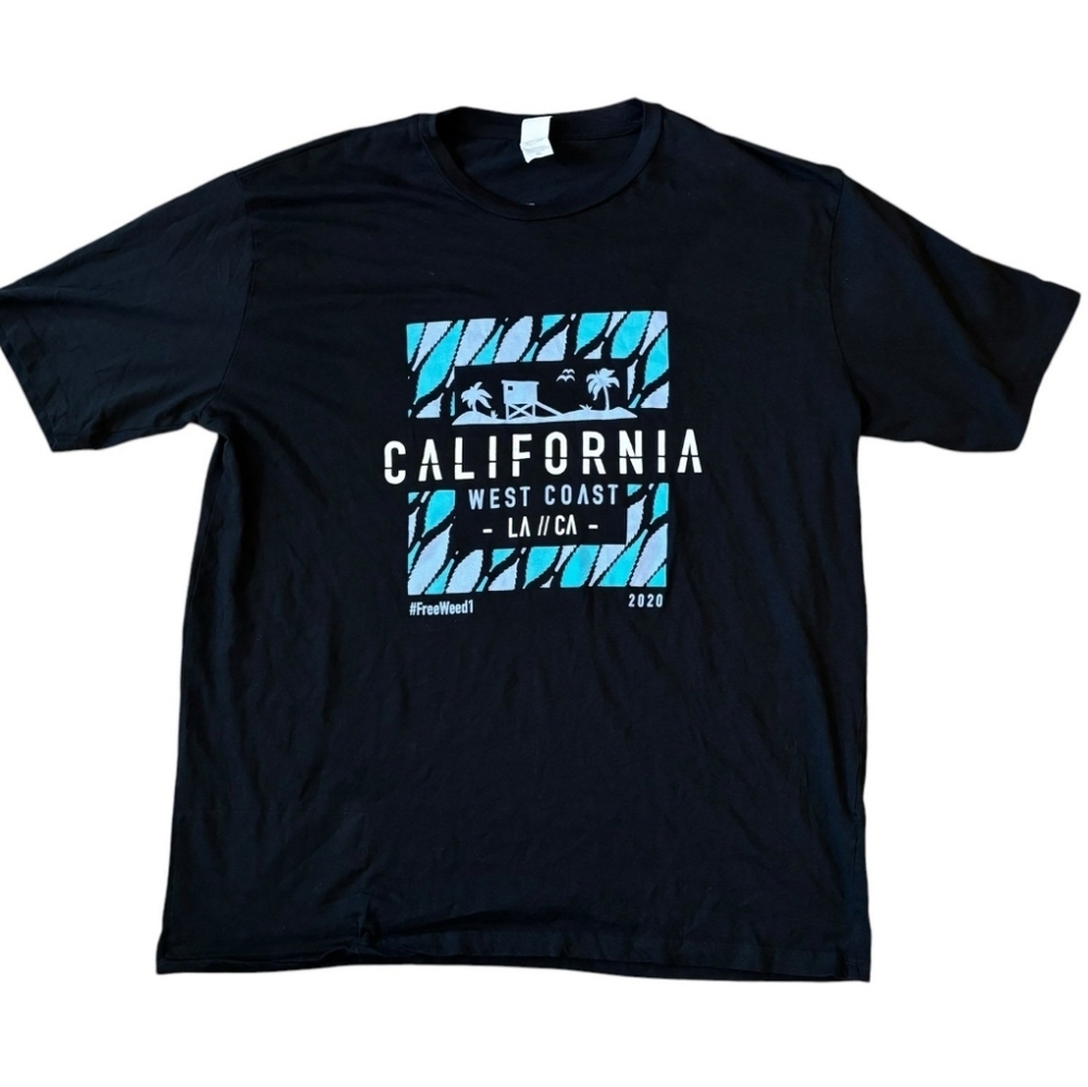 Virtual Apparel Men’s XL California West Coast Graphic Tee Unisex T-Shirt